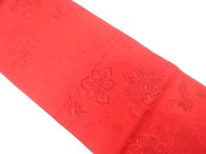 ふくれ織　花鳥模様織り出し　全通袋帯